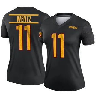 Men's Nike Carson Wentz Black Washington Commanders Alternate Legend Jersey Size: Small