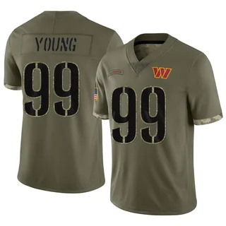 The Jersey Source Chase Young Autographed Washington Football Team Salute to Service Nike Limited Jersey-Fanatics *Gold