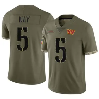 Men's Nike Tress Way Black Washington Commanders Alternate Game Player Jersey Size: 3XL